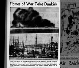Images of Dunkirk before and after the evacuation and German attack