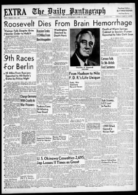 The Pantagraph from Bloomington, Illinois on April 12, 1945 · Page 1