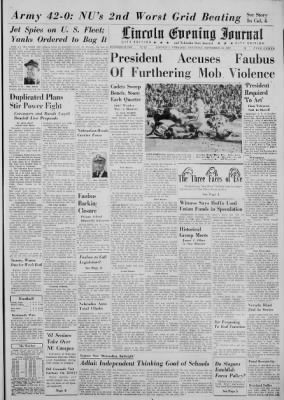 Lincoln Journal Star from Lincoln, Nebraska on September 28, 1957 · Page 1