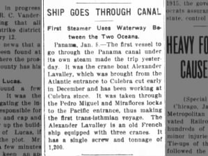 First ship goes through Panama Canal