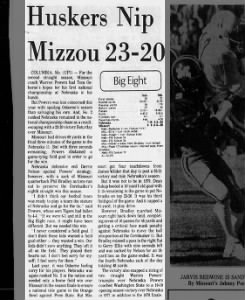 1979 Nebraska-Missouri football UPI