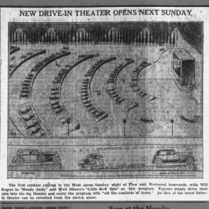 Pre-opening drawing of what would become known as the Pico Drive-In.