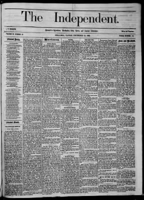 The Oskaloosa Independent from Oskaloosa, Kansas on December 12, 1863 · Page 1