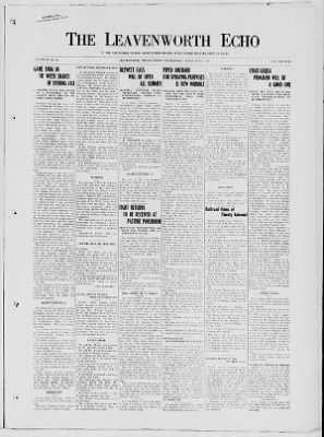 The Leavenworth Echo from Leavenworth, Washington on July 1, 1921 · Page 1