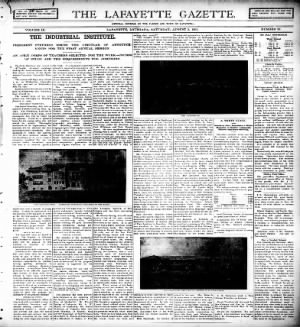 The Lafayette Gazette from Lafayette, Louisiana • Page 1