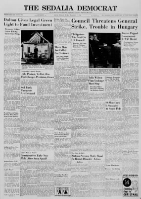 The Sedalia Democrat from Sedalia, Missouri on December 7, 1956 · Page 1