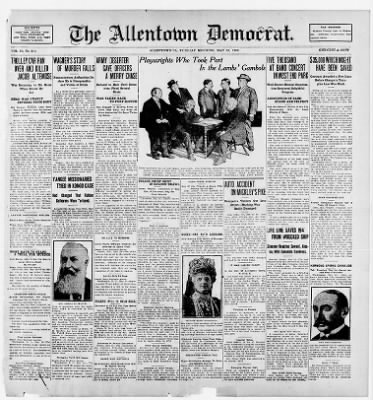 The Allentown Democrat from Allentown, Pennsylvania on May 25, 1909 · Page 1