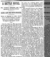 June 26, 1894, A Battle Royal, Pullman Strike