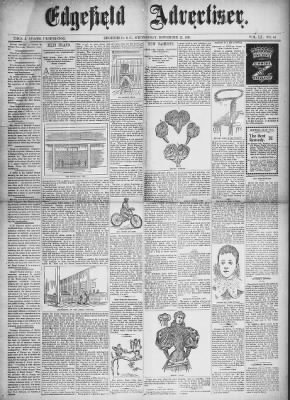 Edgefield Advertiser from Edgefield, South Carolina on November 27, 1895 · Page 1