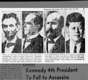 Four U.S. Presidents Assassinated while in Office
