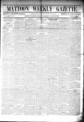 Mattoon Gazette from Mattoon, Illinois on August 16, 1860 · Page 1