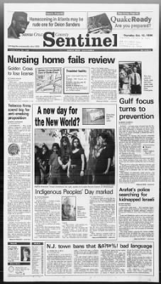 Santa Cruz Sentinel from Santa Cruz, California on October 13, 1994 · Page 1