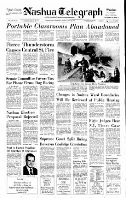 Nashua Telegraph from Nashua, New Hampshire on June 22, 1971 · Page 1