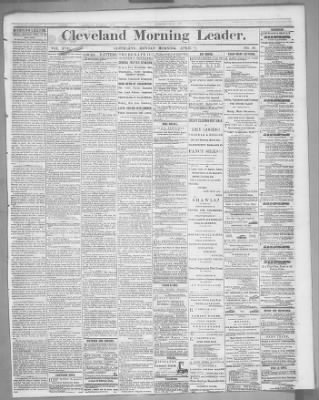 Cleveland Daily Leader from Cleveland, Ohio on April 13, 1863 · Page 1