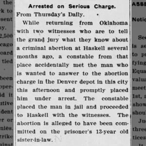 1907 abortion prosecution