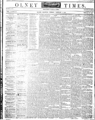 The Olney Times from Olney, Illinois on January 6, 1859 · Page 1