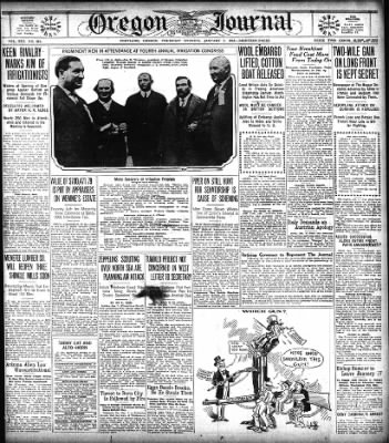 The Oregon Daily Journal From Portland Oregon On January 7 1915