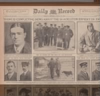 Newspaper publishes photographs of Ernest Shackleton and members of the Antarctic expedition's crew