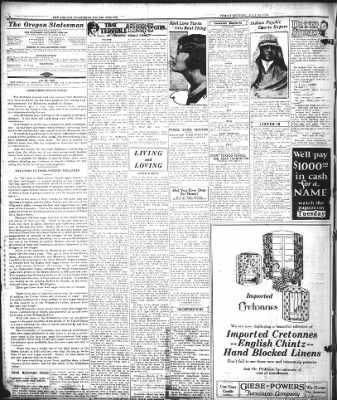 Statesman Journal From Salem Oregon On July 30 1926 Page 4
