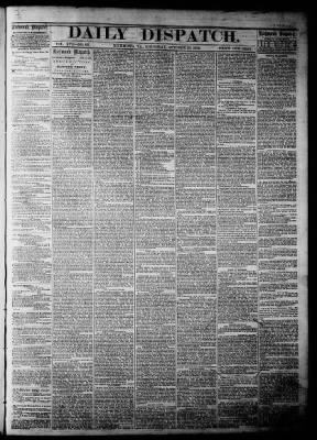 Richmond Dispatch from Richmond, Virginia on October 20, 1859 · Page 1