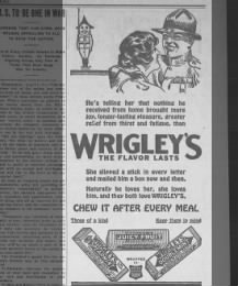 World War I Wrigley's gum ad
