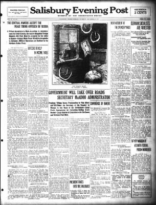 Salisbury Evening Post from Salisbury, North Carolina on December 27, 1917 · Page 1