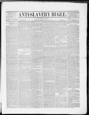 Anti-Slavery Bugle from Lisbon, Ohio on February 19, 1847 · Page 1