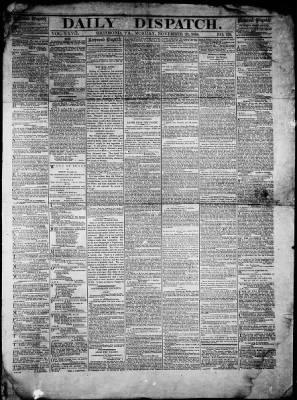 Richmond Dispatch from Richmond, Virginia on November 28, 1864 · Page 1
