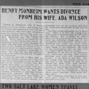 divorce  Oct. 30, 1906