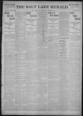 The Salt Lake Herald from Salt Lake City, Utah on October 1, 1896 · Page 1