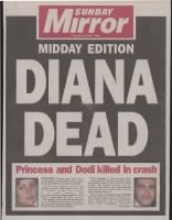 Sunday Mirror front page from August 31, 1997, covering Princess Diana's death