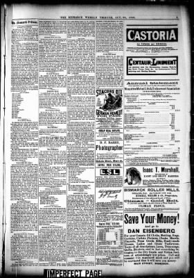 Bismarck Weekly Tribune from Bismarck, North Dakota on October 24, 1884 · Page 3