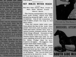 Family bibles prove important for recording family data for 1900 census