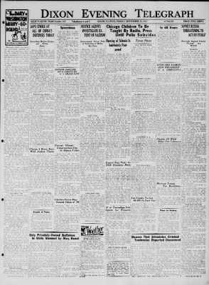 Dixon Evening Telegraph from Dixon, Illinois on September 10, 1937 · Page 1