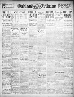 Oakland Tribune from Oakland, California on October 7, 1921 · Page 1