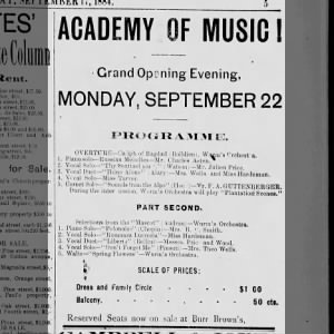 Academy of Music opening