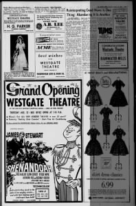 Westgate theatre opening