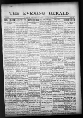 The Evening Herald from Ottawa, Kansas • Page 1