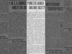 PIONEERS LAUNCH OAKLAND SOCIETY