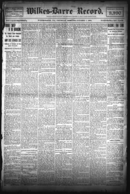 The Times Leader from Wilkes-Barre, Pennsylvania on October 1, 1896 · Page 1