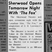 Sherwood theatre opening