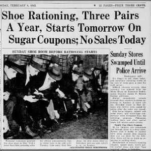 Shoe rationing begins in the U.S.