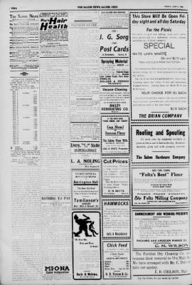 The Salem News From Salem Ohio On June 4 1909 Page 2