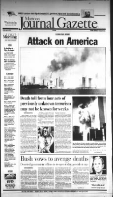 Journal Gazette from Mattoon, Illinois on September 12, 2001 · Page 1