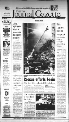 Journal Gazette from Mattoon, Illinois on September 13, 2001 · Page 1