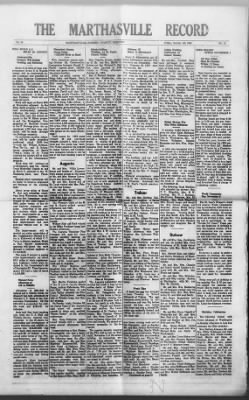 The Marthasville Record from Marthasville, Missouri • Page 1