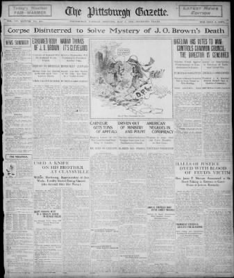 Pittsburgh Weekly Gazette from Pittsburgh, Pennsylvania on May 5, 1903 · Page 1
