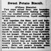 Sweet Potato Biscuits (1923)