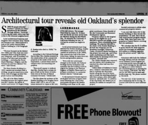 Annalee Allen
Architectural tour reveals old Oakland's splendor