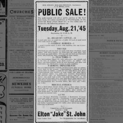 Public Sale Elton Jake St. John